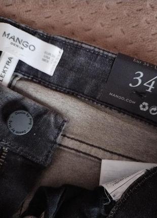 Женские темно-серый облегающие джинсы mango4 фото