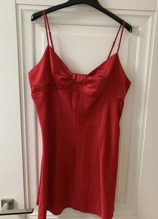 H&m яскрава червона нічна сорочка ночнушка l - розміру1 фото