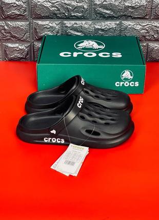 Мужские тапочки crocs чёрные тапочки крокс2 фото