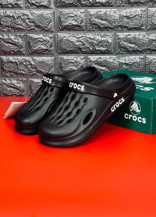 Мужские тапочки crocs чёрные тапочки крокс7 фото