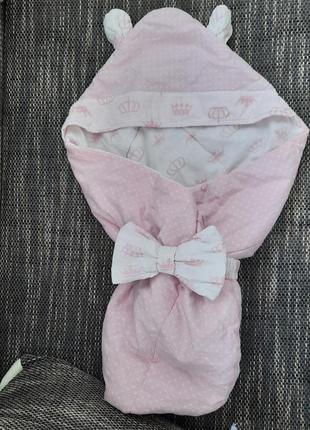 Конверт на выписку, плед-одеяло для новорожденной1 фото