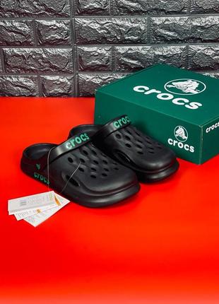 Мужские тапочки crocs черные тапочки крокс