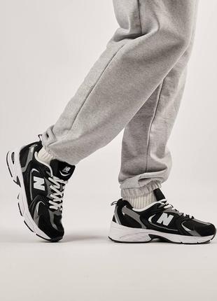 Чоловічі кросівки new balance 530 premium black white grey