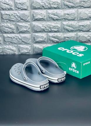 Женские шлепанцы crocs серые крокс тапочки3 фото