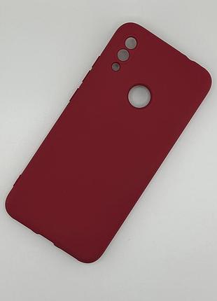 Силиконовый чехол soft silicone case full для xiaomi redmi note 7 / note 7 pro малиновый (бампер)