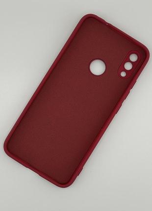 Силіконовий чохол soft silicone case full для xiaomi redmi note 7 / note 7 pro малиновий (бампер)2 фото