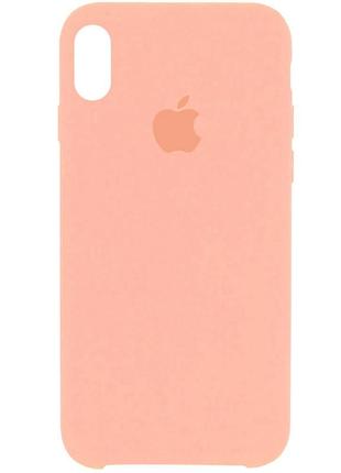 Чохол silicone case (aa) для apple iphone x (5.8") / xs (5.8") рожевий / light flamingo