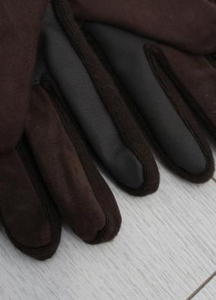 Стильні якісні перчатки коричневого кольору uniqlo3 фото