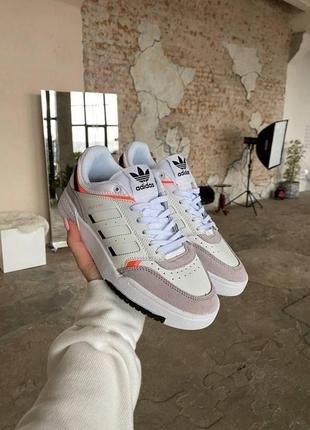 Adidas adidas drop step white beige low