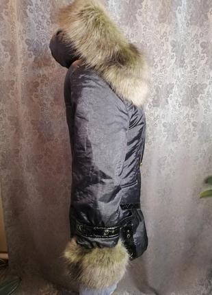 Куртка зимняя очень теплая с качественным искусственным мехом и утеплителем5 фото