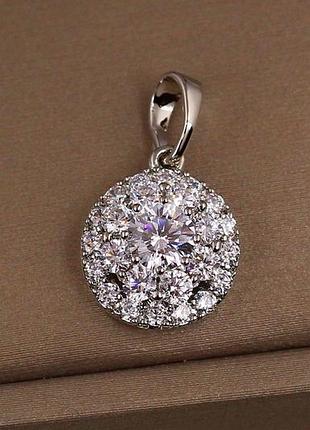 Кулон xuping jewelry гиза 12 мм серебристый