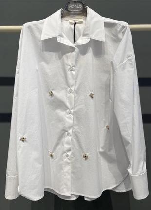 Новая хлопковая блуза рубашка vicolo one size оригинал1 фото