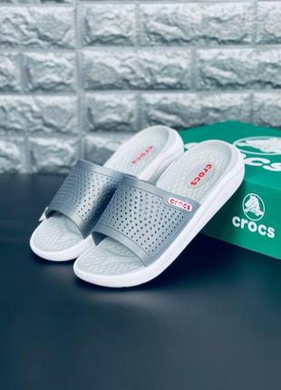 Женские crocs crocband кроксы силиконовые шлепанцы6 фото