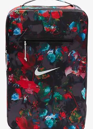 Сумка для взуття nike nk stash shoe bag - aop чорний, червоний, синій уні 23х12,5х35,5 см