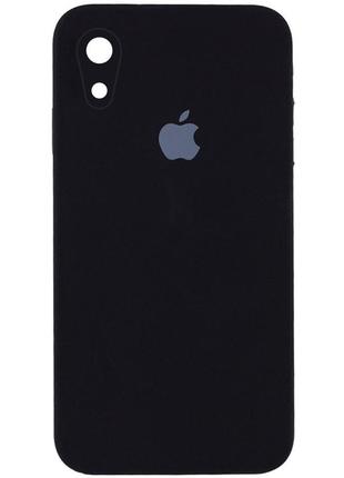 Чохол silicone case square full camera protective (aa) для apple iphone xr (6.1") чорний / black