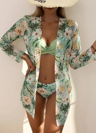 Пляжна накидка сітка з квітами жіноча