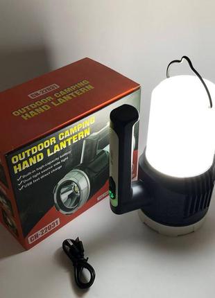 Акумуляторний ліхтар - лампа ch-22031 водонепроникний (usb-type c) з гачком, кемпінговий ліхтар-лампа2 фото