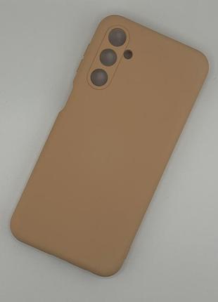 Силіконовий чохол для samsung m34 5g (m346) пудровий soft silicone case full (бампер)