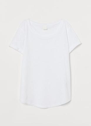 М h&amp;m новая фирменная натуральная женская футболка с круглым вырезом