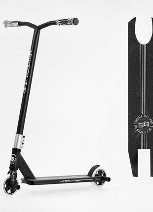 Самокат трюковый lr-58077 best scooter "linerunner" hic-система, пеги, алюминиевый диск и дека, колёса pu,