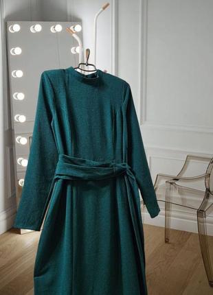Шикарное зеленое платье миди asos3 фото