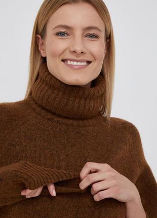 Длинное шерстяное платье свитер оверсайз с высоким горлом vero moda5 фото