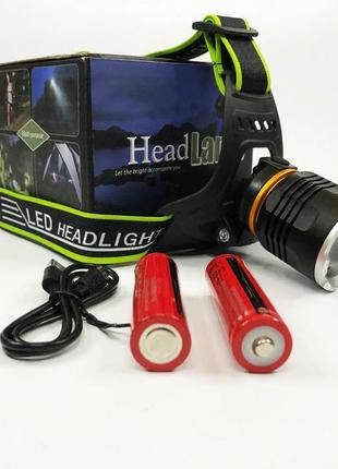 Ліхтар налобний з датчиком руху police bl-8003-p50, ліхтарик bailong, ліхтарик налобний з usb зарядкою10 фото