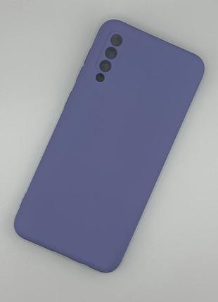 Силиконовый чехол для samsung a50 / a30s (a505 / a307) фиалковый soft silicone case full (бампер)