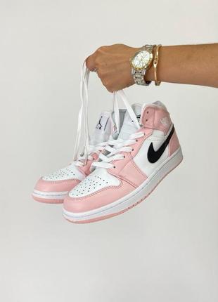 Nike air jordan 1 retro mid barely rose