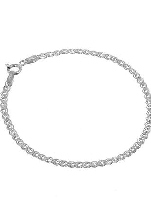 Браслет нонна серебро, размер 17 см x 0,3 см, вес: 2.10 г