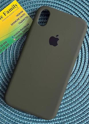 Чехол silicone case для iphone xr сірий/ накладка с микрофиброй для айфон хр сірий