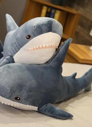 М'яка іграшка плюшева акула shark doll з ikea 80 см  подушка акула подушка обійма5 фото