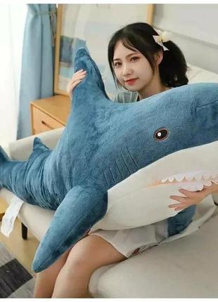 М'яка іграшка плюшева акула shark doll з ikea 80 см  подушка акула подушка обійма4 фото