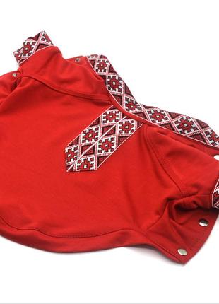 Рубашка вышиванка для собак zoo-hunt красная такса 47х56 см3 фото