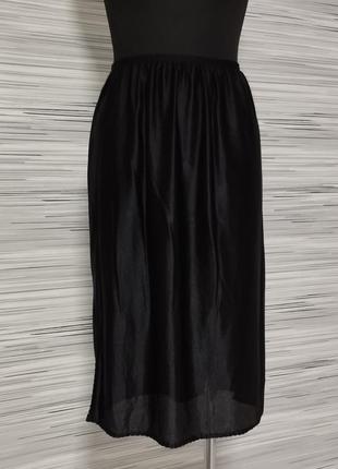 Чорна нижня спідниця под'юпник 3 шт.3 фото