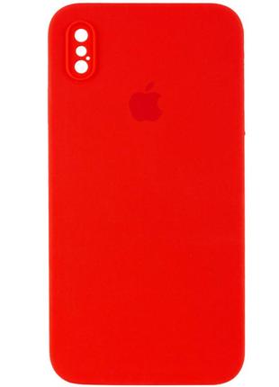 Чехол silicone case square full camera protective (aa) для apple iphone xs / x (5.8")