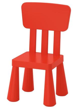 Ikea mammut (403.653.66) дитячий стілець, червоний1 фото