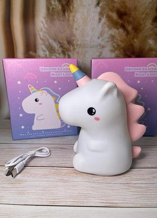 Силіконовий нічник єдиноріг 13*10*6 cm