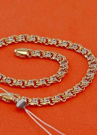 Золотой браслет арабский бисмарк 6,23 гр, 19 см, золото 585 золотий браслет8 фото
