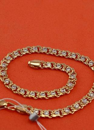 Золотой браслет арабский бисмарк 6,23 гр, 19 см, золото 585 золотий браслет6 фото