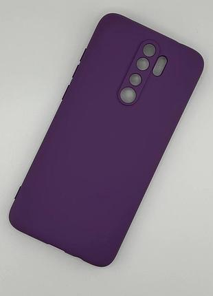 Силиконовый чехол soft silicone case full для xiaomi redmi note 8 pro фиолетовый (бампер)
