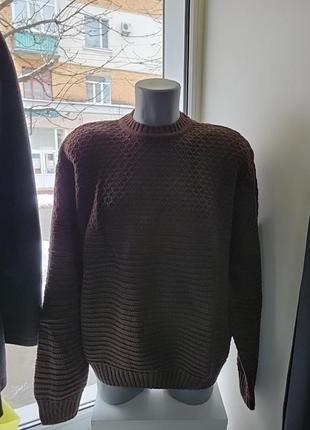 Чоловічий шерстяний теплий светр розмір xxl