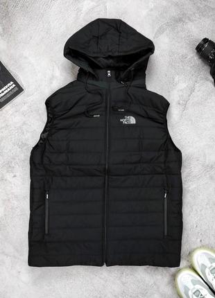 Чоловіча утеплена жилетка the north face чорна