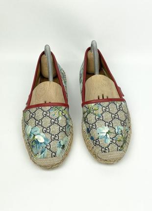 Эспадрильи gg gucci blooms supreme espadrilles 427110 size 37 монограммный размер оригинал эспадрили4 фото