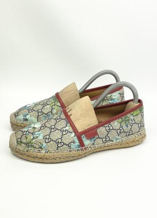 Еспадрильї gg gucci blooms supreme espadrilles 427110 size 37 монограмні розмір оригінал еспадрилі