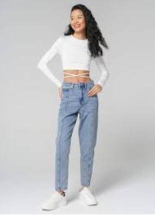 Джинси mom loose-fit high jeans6 фото