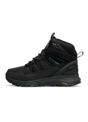 Зимние трекинговые ботинки columbia firecamp high all black fur 41 (на меху)