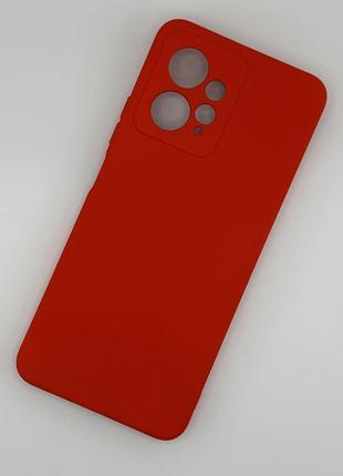 Силіконовий чохол для xiaomi redmi note 12 4g soft silicone case full червоний (бампер)