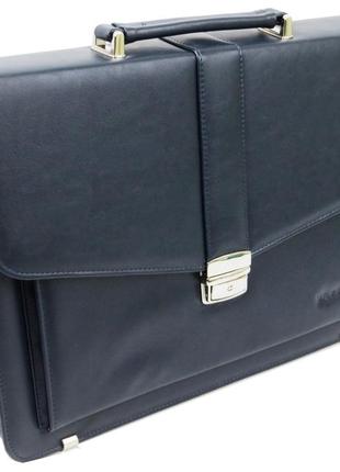 Чоловічий портфель з екошкіри verto a13a1 синій4 фото