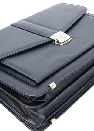 Чоловічий портфель з екошкіри verto a13a1 синій8 фото
